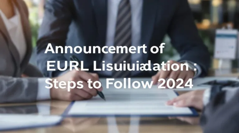 Annonce légale de liquidation EURL