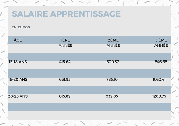 grille salaire en apprentissage