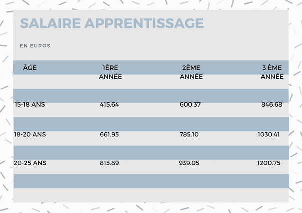 grille salaire en apprentissage