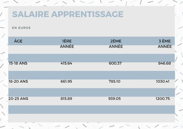grille salaire en apprentissage