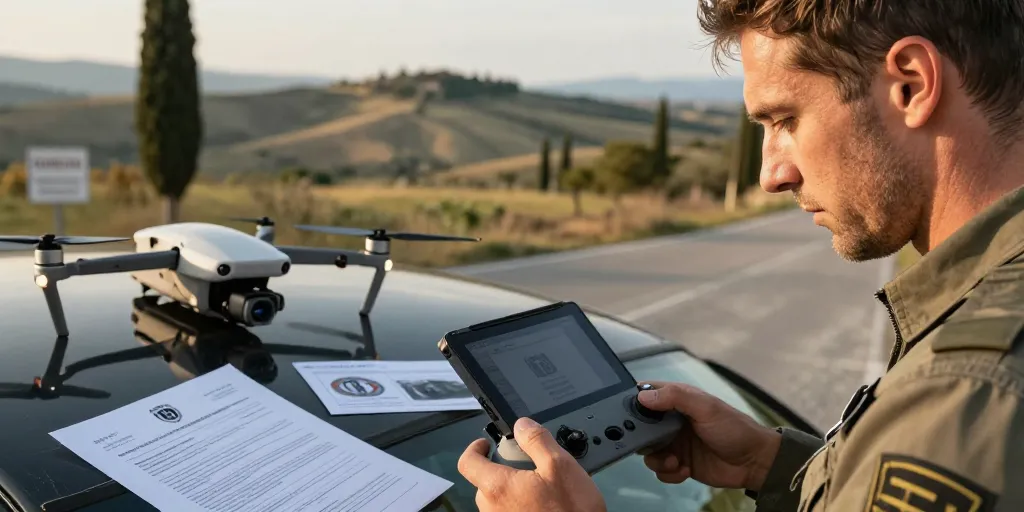 carte autorisation drone italie